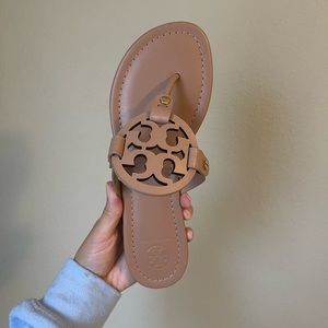 Tory Burch Miller Sandals in color Light Make Up. Brand new-never worn Size 7